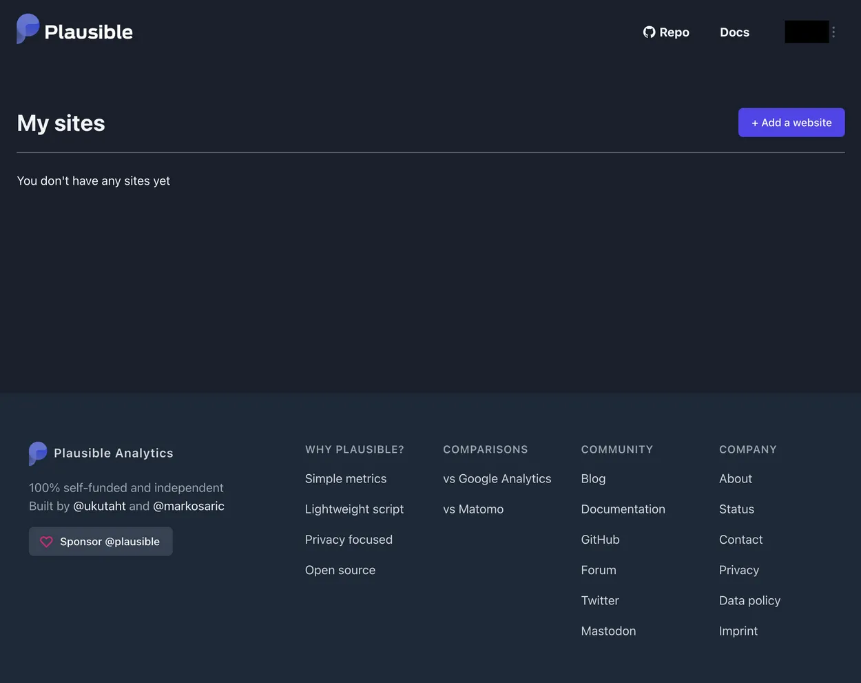 Plausible - Homepage